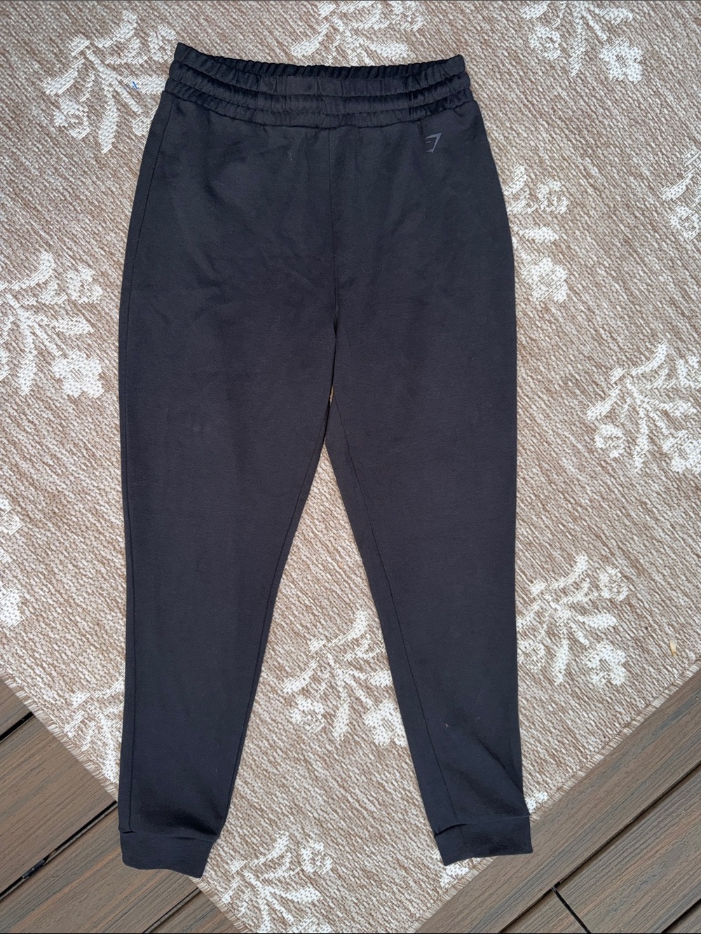Gymshark Men’s Black Joggers with Elastic Waistband